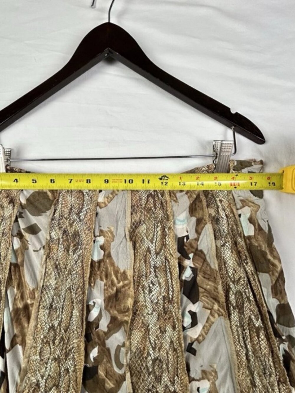 Alberto Makali Animal Print Metallic Mesh Full Skirt Sz 14 Mixed Media Statement - Picture 8 of 9